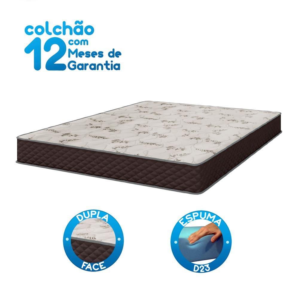 Colchão Casal Umaflex New Sublime Espuma D23 14 x 138 x 188 cm – Marrom/Floral - 3