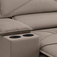 Sofá 2 lugares DDS Next Pop com Assento Retrátil e Encosto Reclinável em Veludo Suede com porta copos - 154cm de Largura - 2