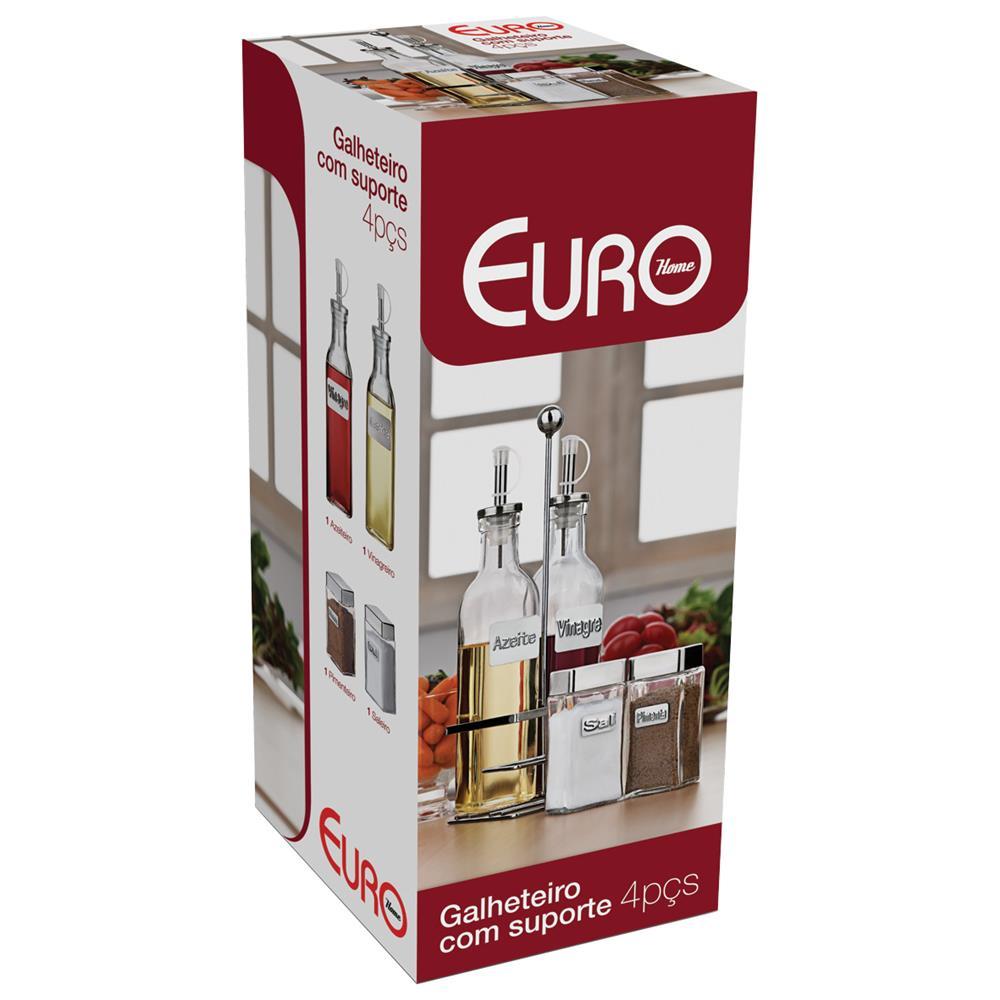 Galheteiro Euro Home Label com Suporte – 4 Peças - 4