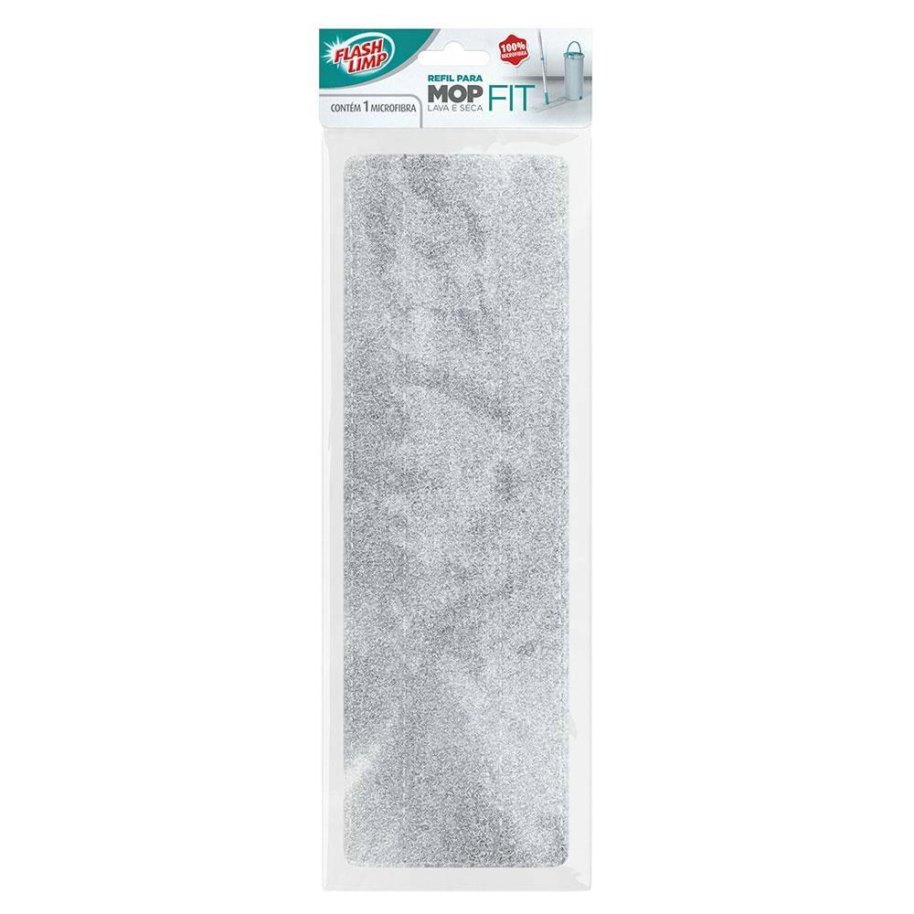 Refil para Mop FlashLimp Lava e Seca Fit - Cinza - 2