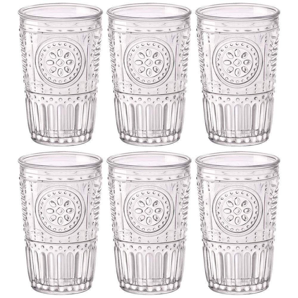 Conjunto de Copos Luigi Bormioli Cooler Romantic Transparente 475 ml - 6 Peças - 1