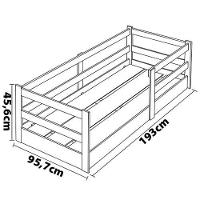 Cama Infantil Barreto Cercadinho Popy com Grade de Proteção - Branco - 2