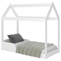 Cama Infantil Barreto Montessoriana Encanto com Tenda e Grade de Proteção - Branco - 2