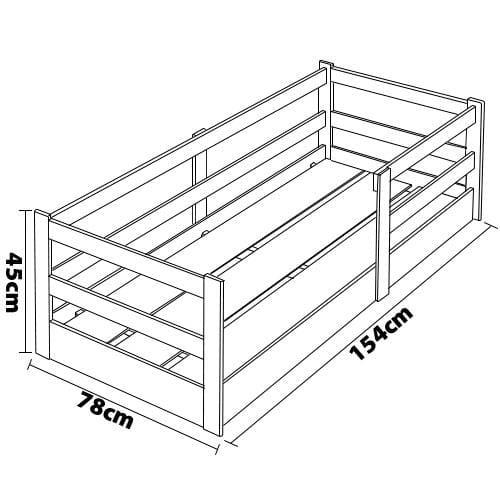 Cama Infantil Barreto Cercadinho Popy com Grade de Proteção - Branco - 4