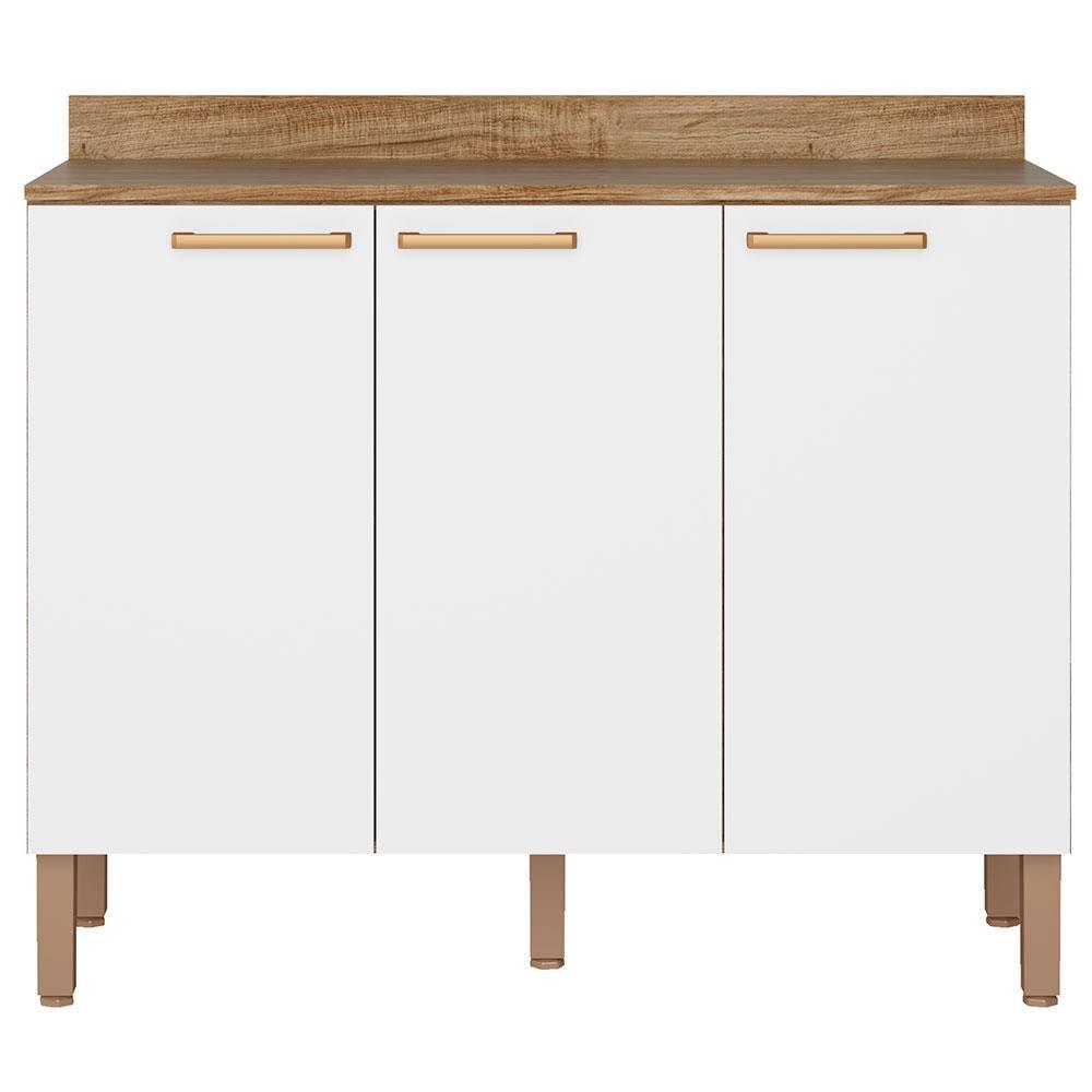 Balcão Triplo Bartira Veneza com 3 Portas e 1 Prateleira - 108,4cm de largura - 1