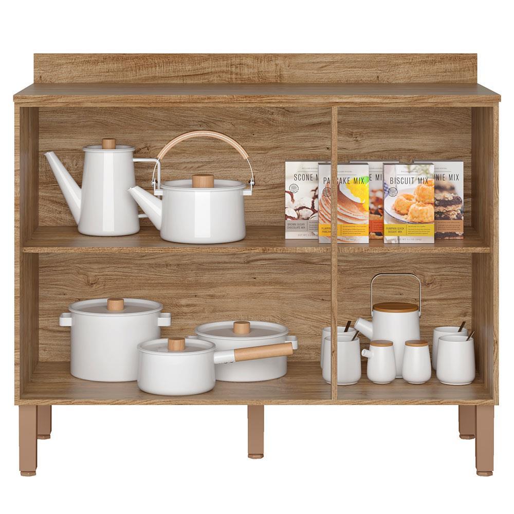 Balcão Triplo Bartira Veneza com 3 Portas e 1 Prateleira - 108,4cm de largura - 2