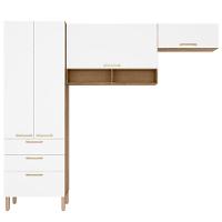 Cozinha Compacta Bartira Veneza com 4 Portas, 3 Gavetas e 4 Prateleiras - 250,8cm de largura - 1