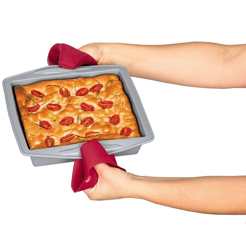 Luva de Silicone Euro com Bico - Vermelha - 2