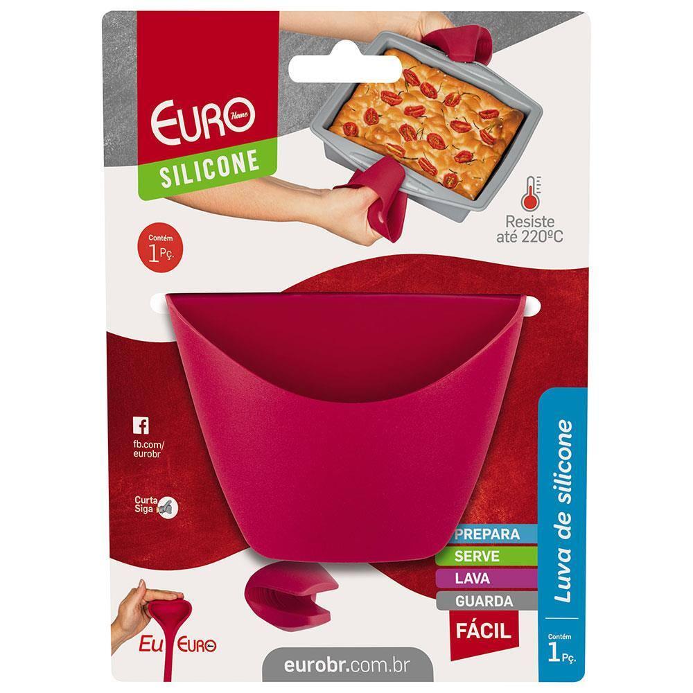 Luva de Silicone Euro com Bico - Vermelha - 3