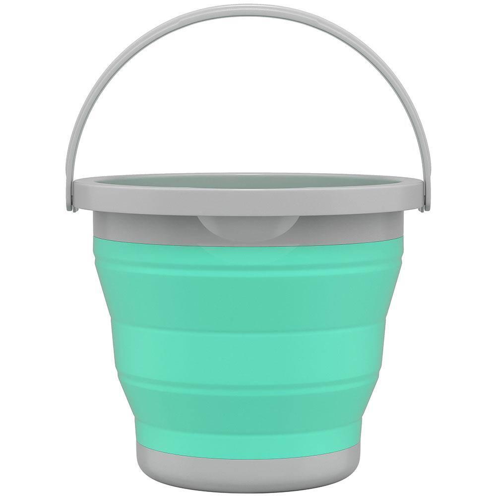 Balde Retrátil FlashLimp 5L - Verde Água - 1