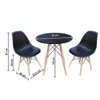 Mesa de Jantar Redonda Eames Seat&Co com 2 Cadeiras - 3