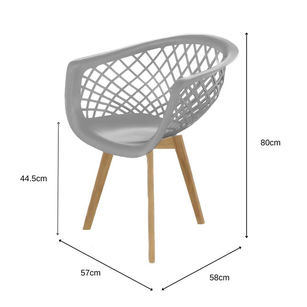 Cadeira de Jantar Web Wood Seat&Co com pés em Madeira - 4