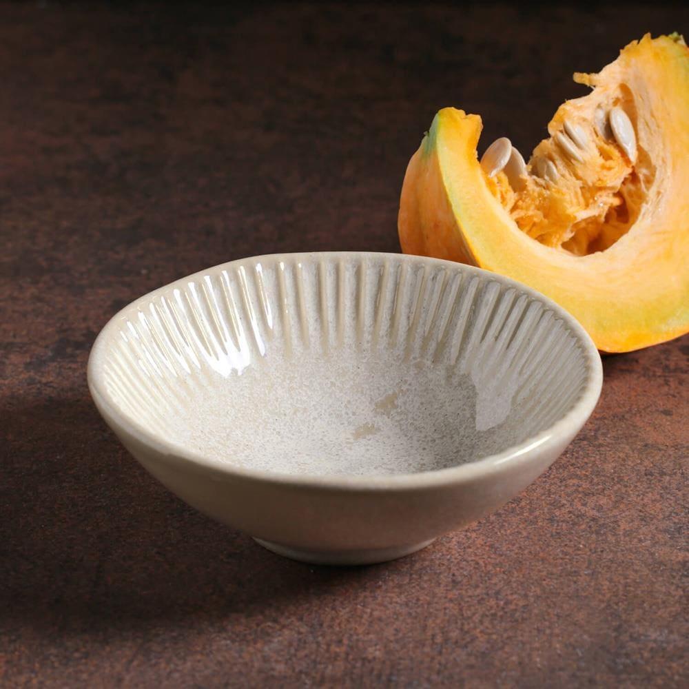 Conjunto de Cumbucas Porto Brasil Cerâmica Linhas Latte Bege 6 peças – 370 ml - 3