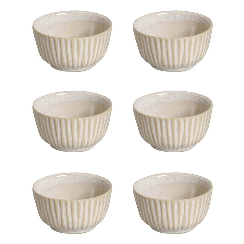 Conjunto de Ramequim Porto Brasil Linhas Latte com 6 Peças 170 ml - Bege - 1