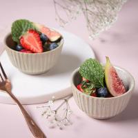 Conjunto de Ramequim Porto Brasil Linhas Latte com 6 Peças 170 ml - Bege