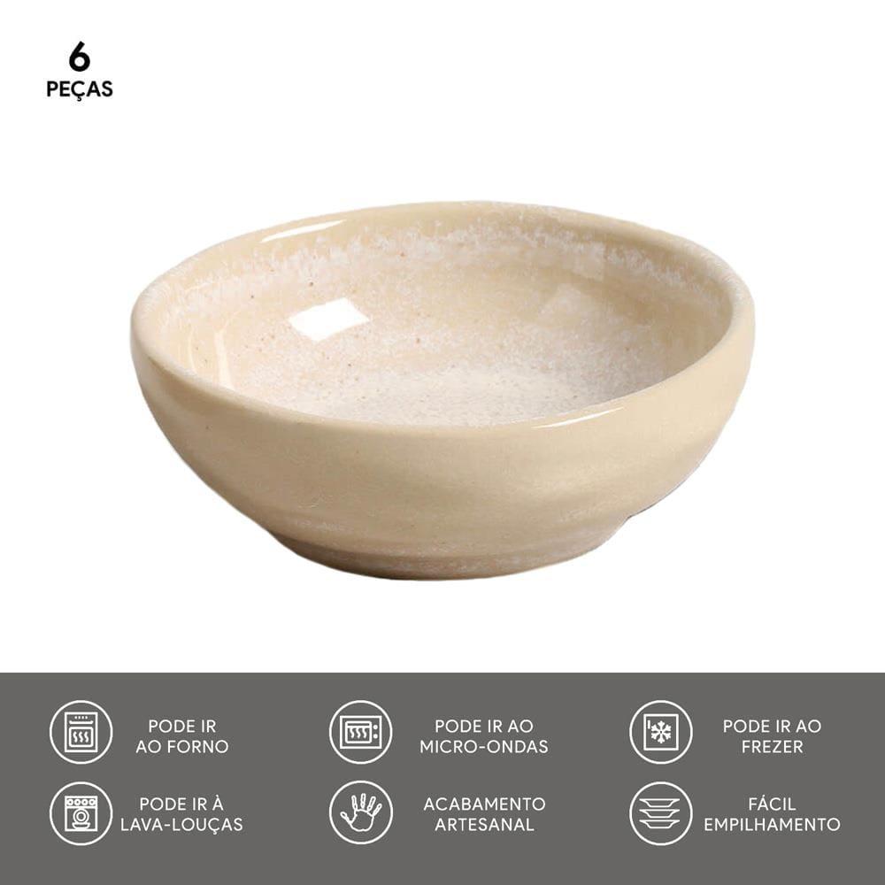Conjunto de Ramequim Porto Brasil Orgânico Latte com 6 Peças 70 ml - Bege - 5