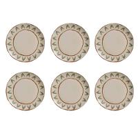 Conjunto de Pratos Rasos Porto Brasil Coup Magari com 6 Peças - Marrom - 1