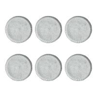Conjunto de Pratos Rasos Porto Brasil Linhas Echo com 6 Peças - Branco - 1