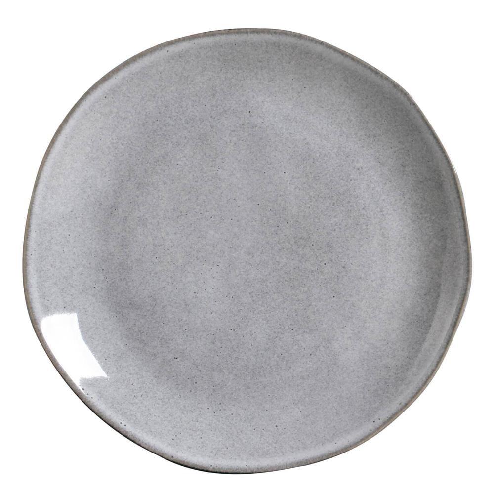 Conjunto de Pratos Rasos Porto Brasil Orgânico Concreto com 6 Peças - Cinza - 2