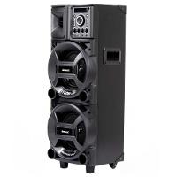 Torre de Som Amvox Duplo 8 Black ACA1101 com Luz de LED, 2 Woofers de 8", Bluetooth, Entradas UBS SD e Microfones - 1100W - 2