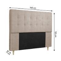 Cabeceira para Cama Box Casal Dobuê Sevilha com Revestimento em Veludo - 3