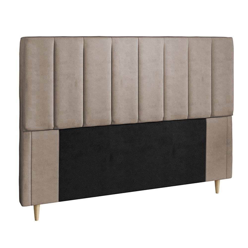 Cabeceira para Cama Box Queen Dobuê Veneza com Revestimento em Veludo - 2