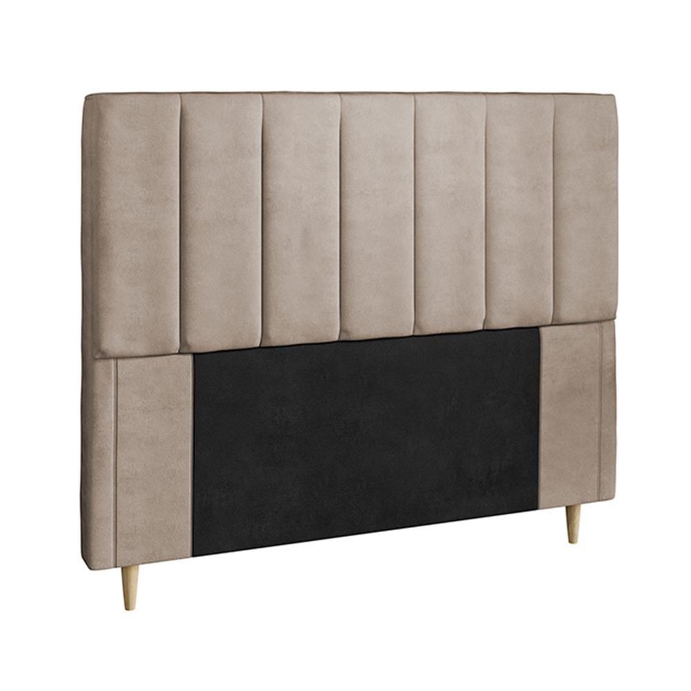 Cabeceira para Cama Box Casal Dobuê Veneza com Revestimento em Veludo - 2