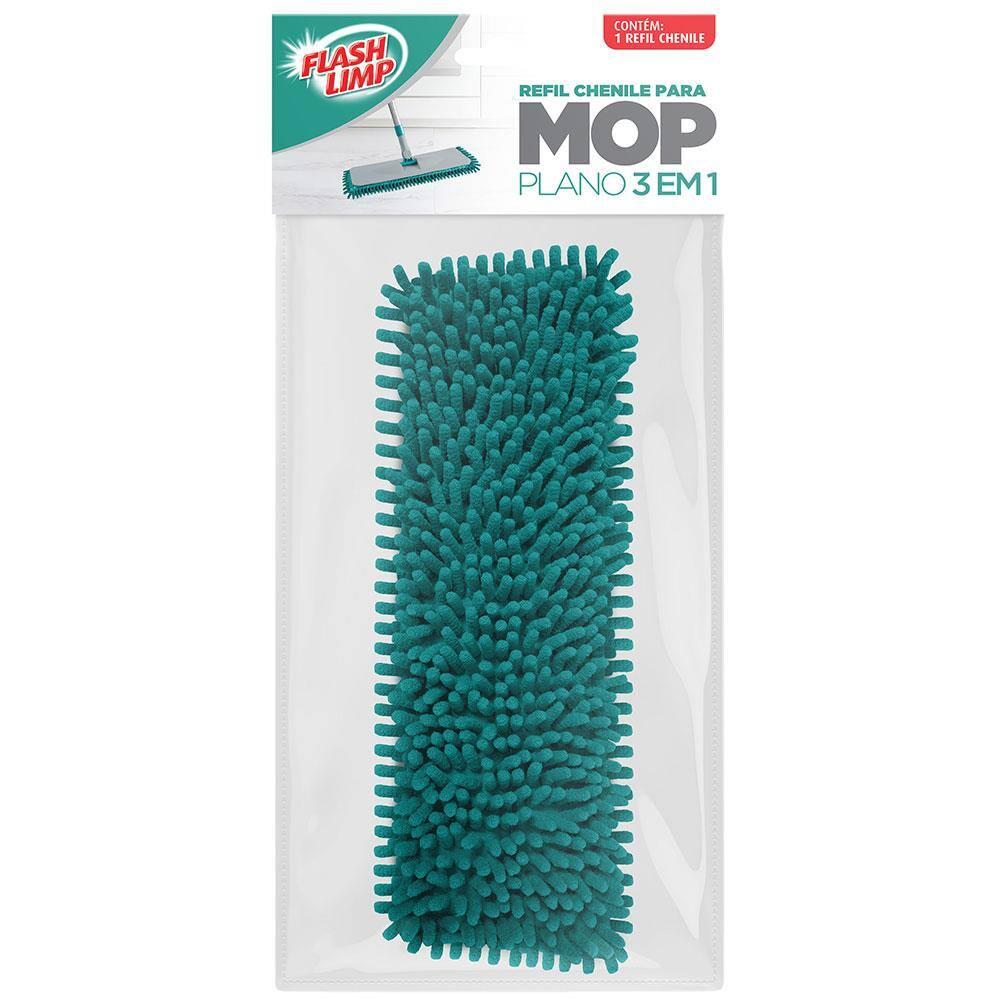 Refil para Mop FlashLimp Chenile Plano 3 em 1 - Verde - 3