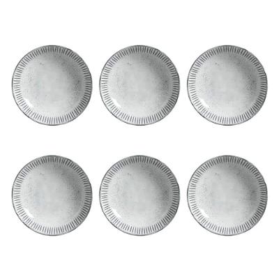 Conjunto de Pratos Fundos Porto Brasil Linhas Echo com 6 Peças - Branco
