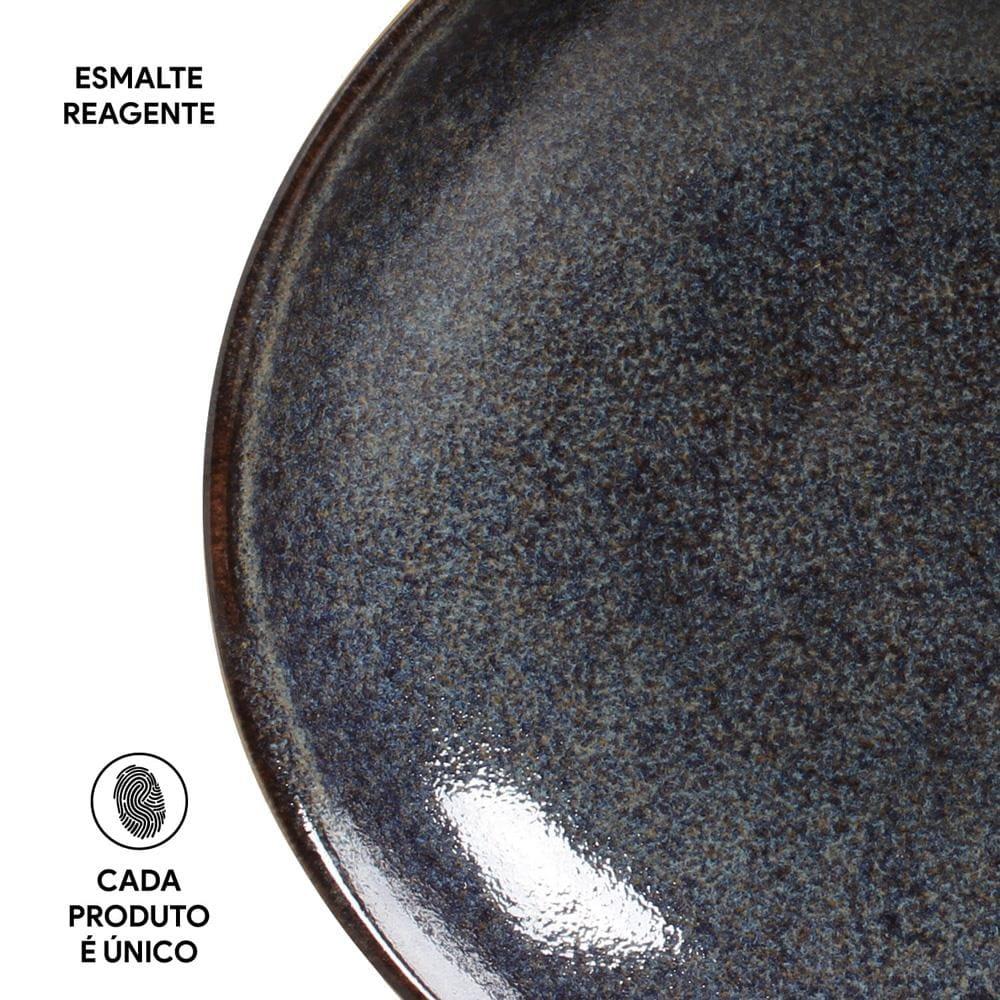 Conjunto de Pratos Fundos Porto Brasil Bio Titanium com 6 Peças - Azul - 5