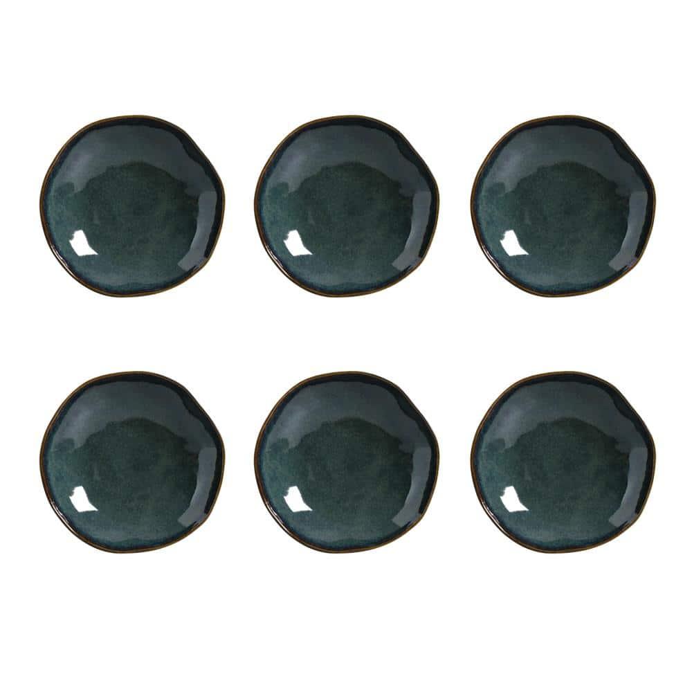 Conjunto de Pratos Fundos Porto Brasil Orgânico Oceano com 6 Peças - Azul - 1