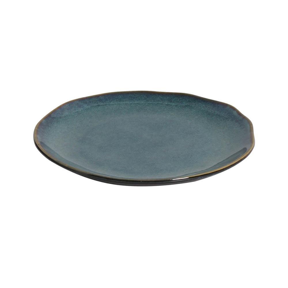 Conjunto de Pratos de Sobremesa Porto Brasil Orgânico Oceano com 6 peças - Azul - 3