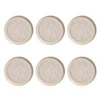 Conjunto de Pratos de Sobremesa Porto Brasil Linhas Latte com 6 peças - Bege - 1