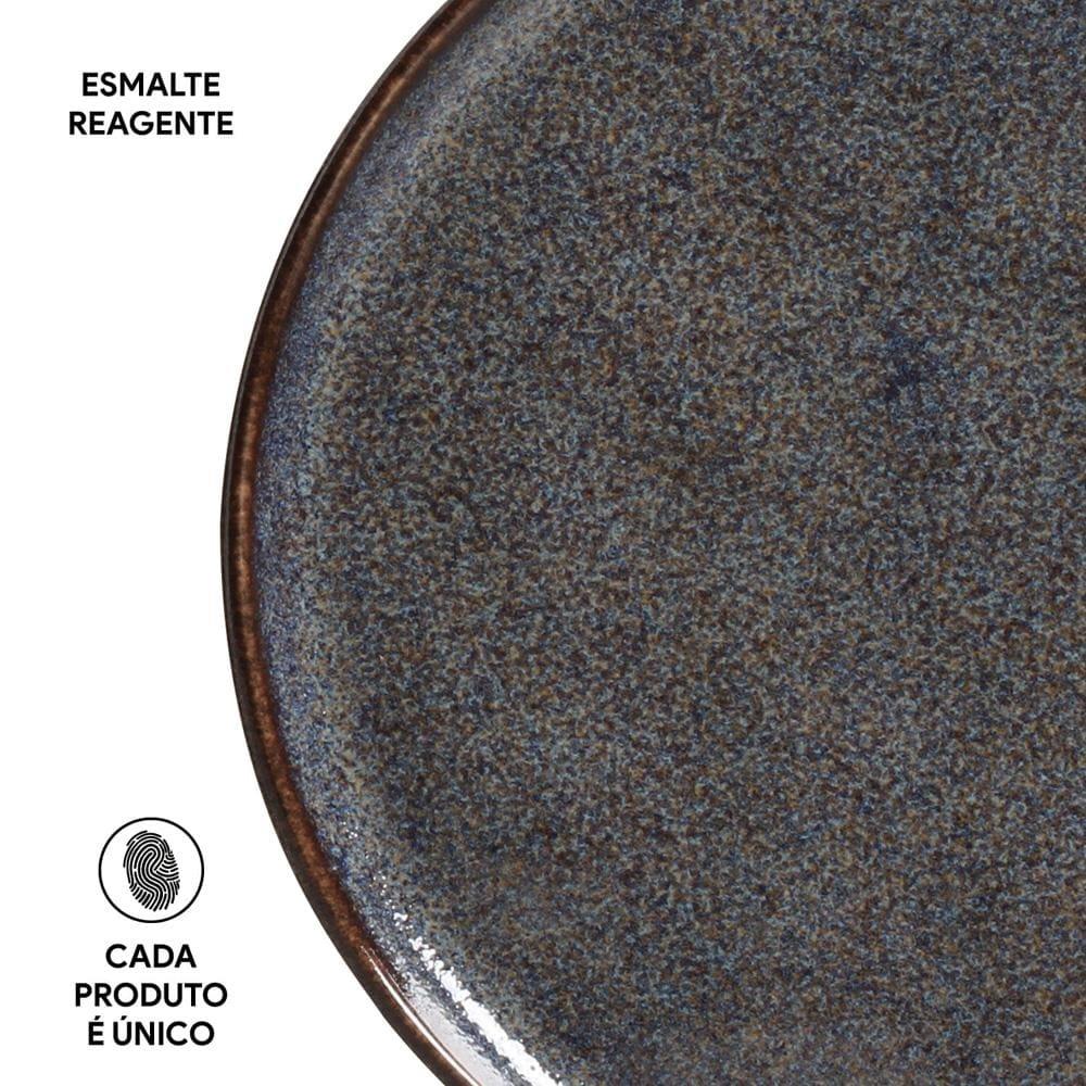 Conjunto de Pratos de Sobremesa Porto Brasil Bio Titanium com 6 peças - Azul - 5