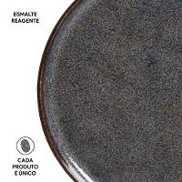 Conjunto de Pratos de Sobremesa Porto Brasil Bio Titanium com 6 peças - Azul - 5