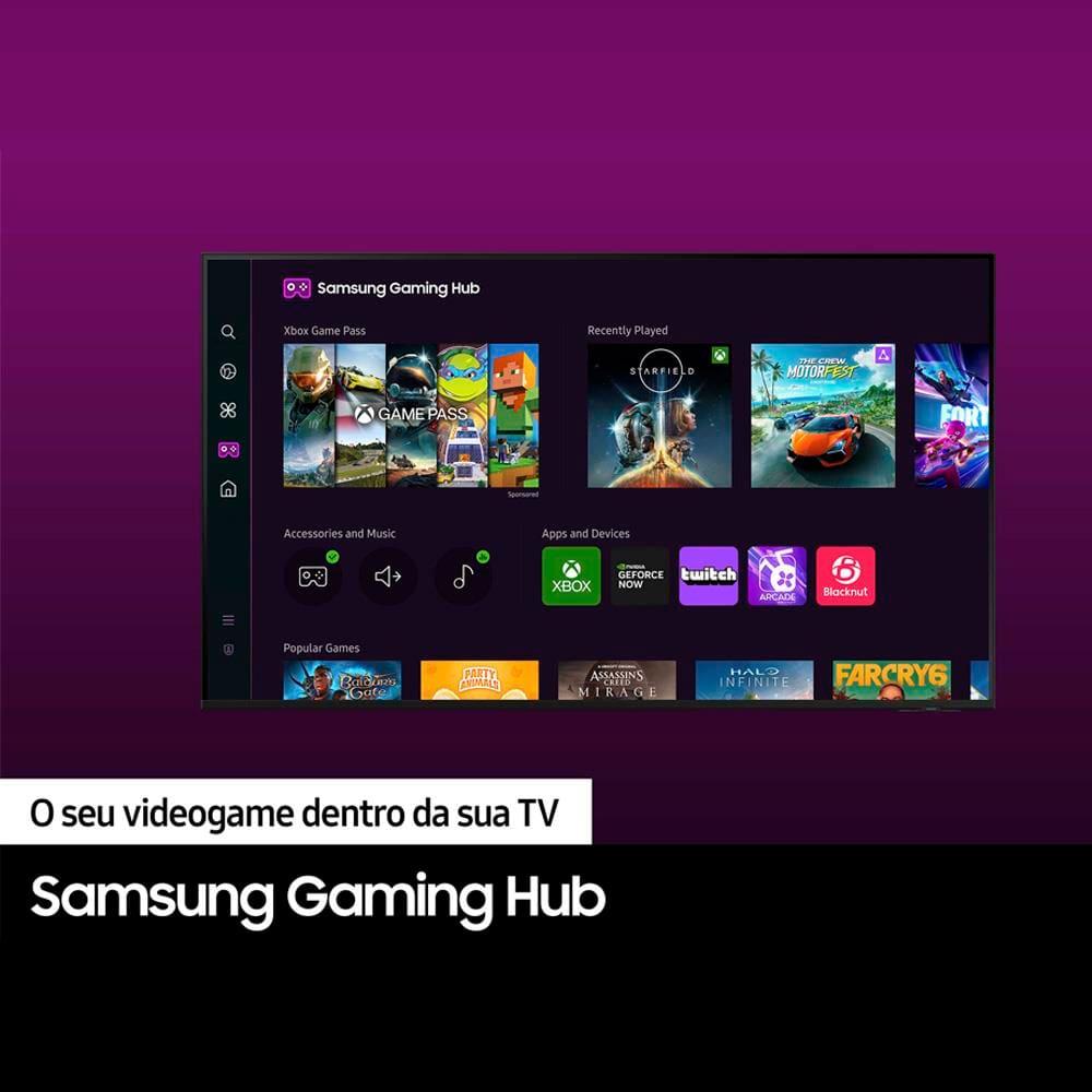 Smart TV 50" 4K Ultra HD Samsung 50DU7700 com processador Crystal 4K, Gaming Hub, AI Energy Mode, Alexa built-in, Wi-Fi, Bluetooth, USB e HDMI - 3