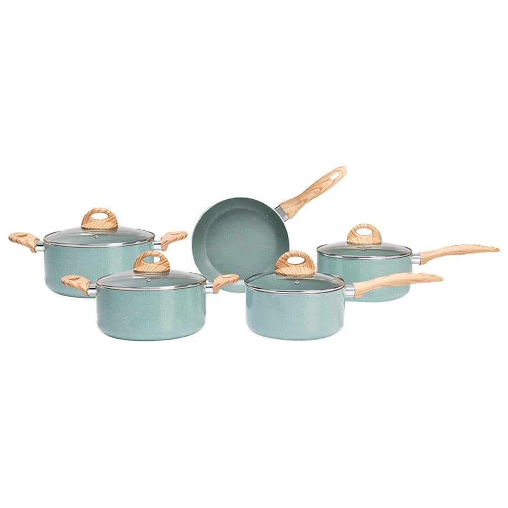 Conjunto de Panelas 5 Peças Brinox Botanika com Antiaderente Cerâmico - Verde - 1