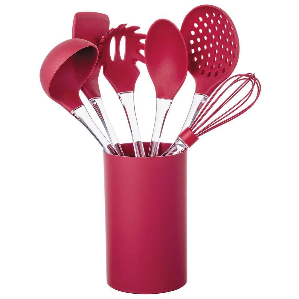 Conjunto de Gadgets Euro com 7 Peças Silicone - Vermelho - 1