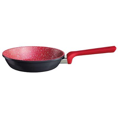 Frigideira Euro Color Stone Titânio Alumínio Antiaderente 20cm – Vermelha