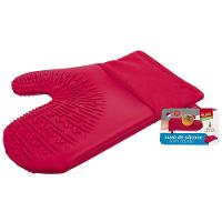 Luva de Silicone Euro com Tecido Vermelha - 26,5cm - 3