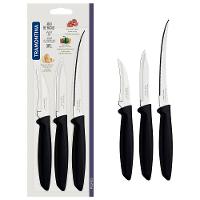 Conjunto de Facas Tramontina Plenus em Aço Inox e Polipropileno - Preto - 3 Peças - 1