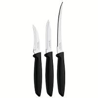 Conjunto de Facas Tramontina Plenus em Aço Inox e Polipropileno - Preto - 3 Peças - 2