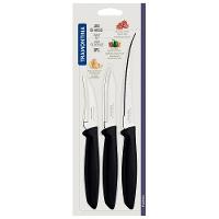 Conjunto de Facas Tramontina Plenus em Aço Inox e Polipropileno - Preto - 3 Peças - 3