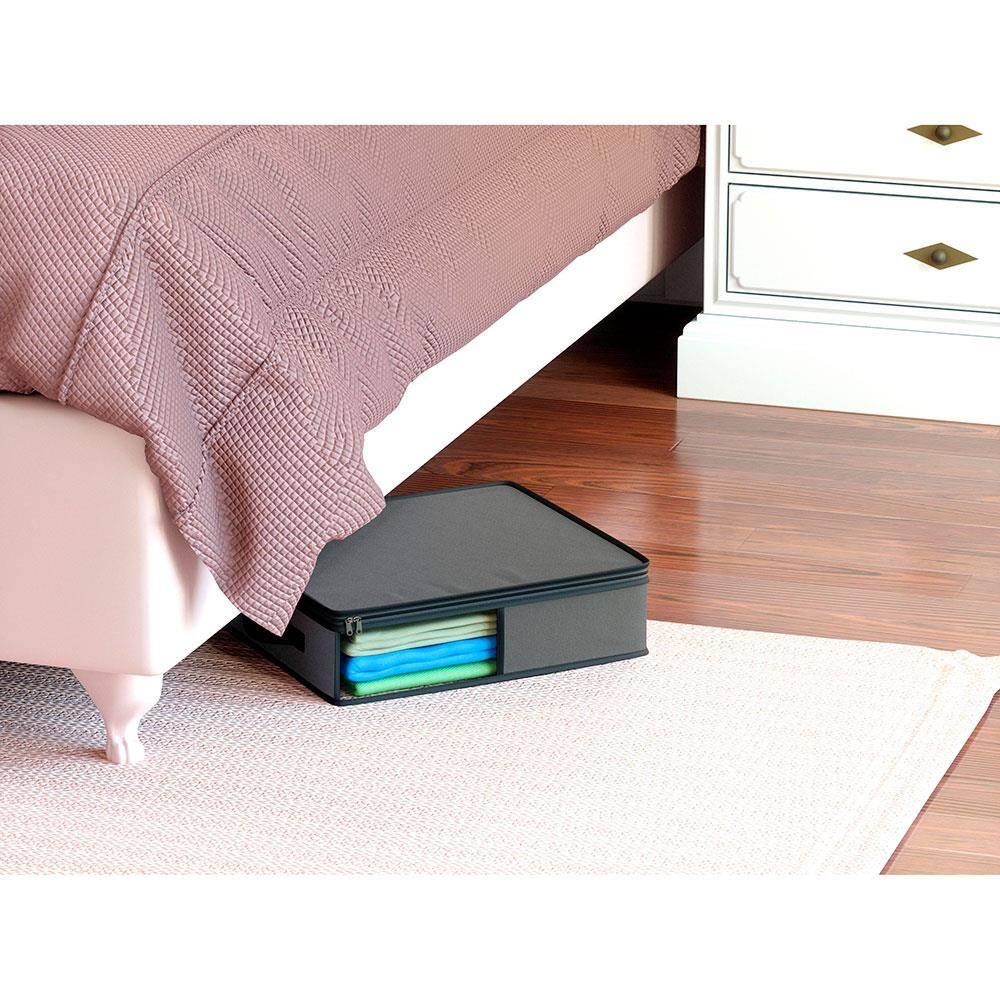 Organizador Euro Home para Lençóis e Fronhas com Visor - Cinza - 6