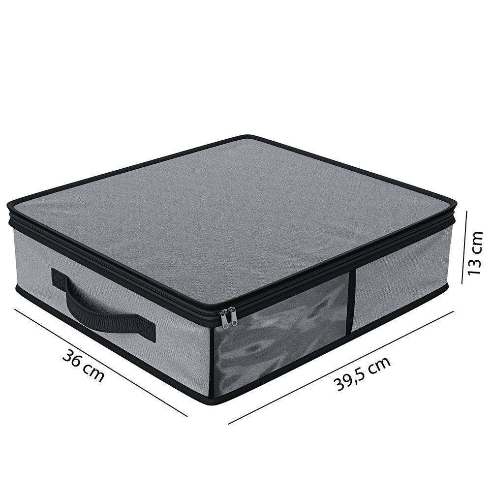 Organizador Euro Home para Lençóis e Fronhas com Visor - Cinza - 8