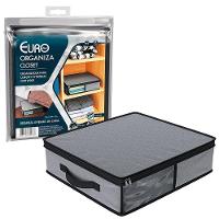 Organizador Euro Home para Lençóis e Fronhas com Visor - Cinza - 11