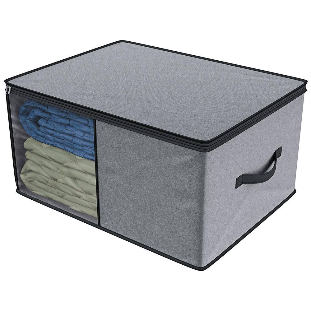 Organizador Euro Home para Cobertores e Edredons com Visor - Cinza - 2