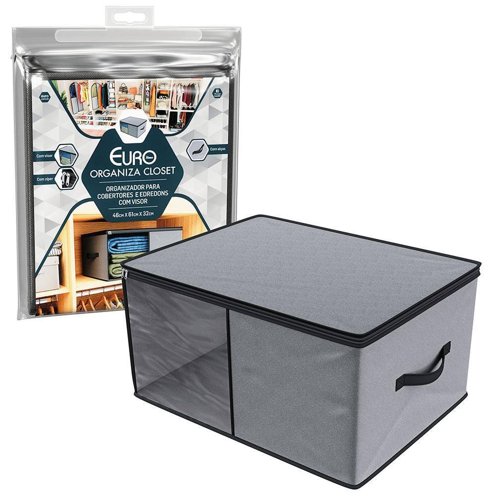 Organizador Euro Home para Cobertores e Edredons com Visor - Cinza - 5