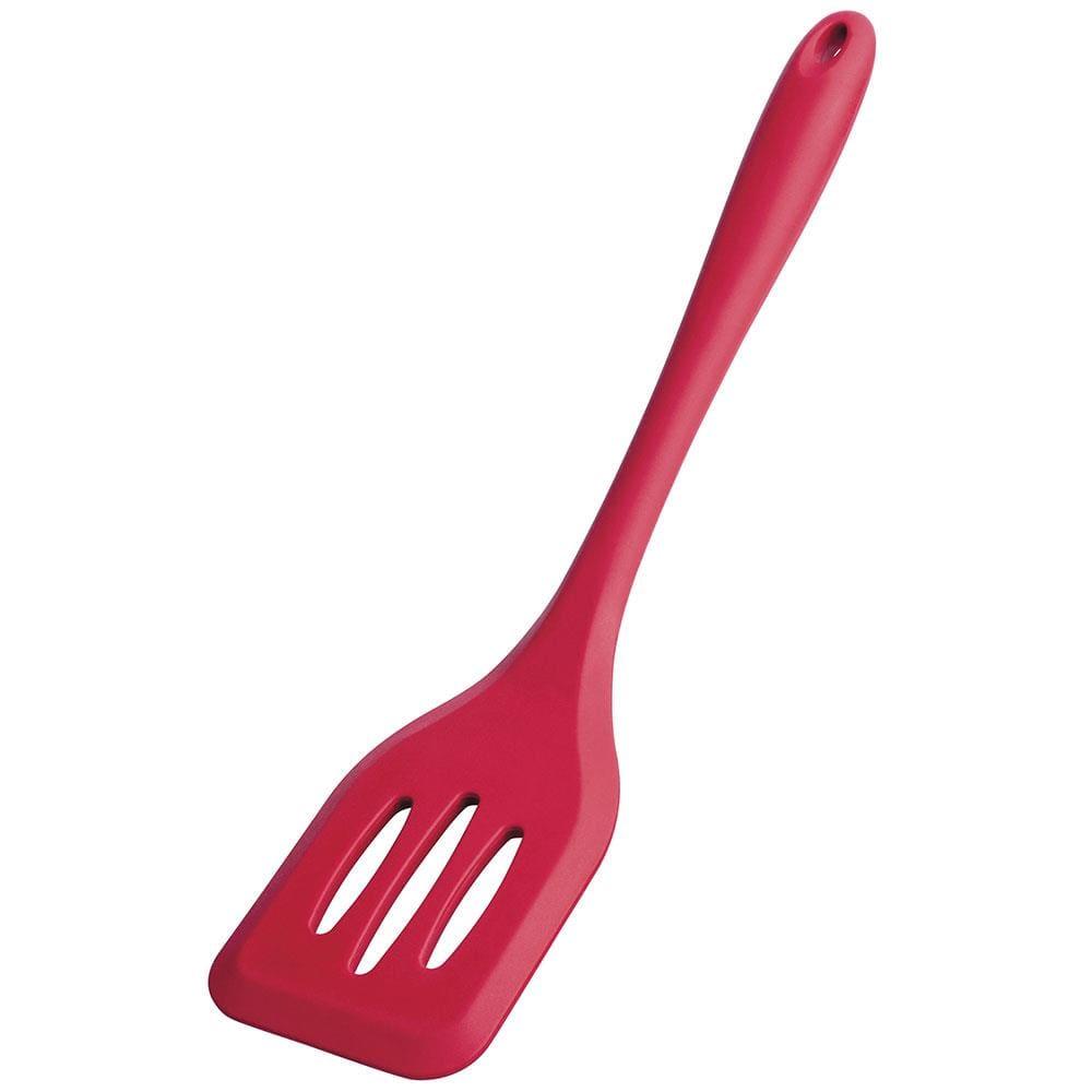 Espátula Vazada Euro em Silicone 29 cm - Vermelha - 1