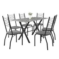 Mesa de Jantar de Granito Fabone Miami com 6 Cadeiras Estofadas - 2